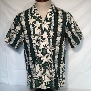 Jade Fashions Vintage Hawaiian Aloha Hula Dancer Print Short-Sleeve Shirt Men’s
